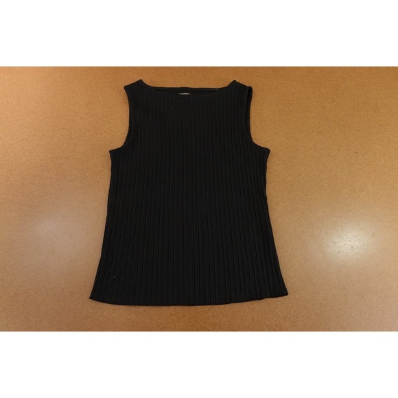 Madewell Tops - Madewell Womens X-Small True Black Knit Ribbed Wide Strap Boatneck Tank Top NWOT